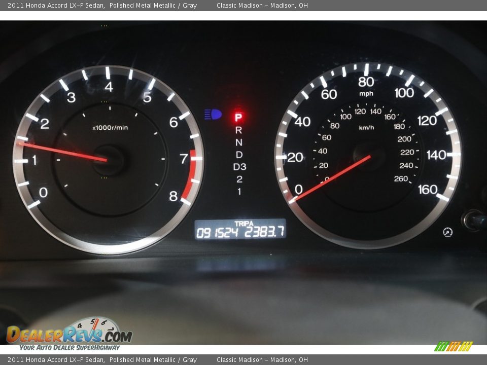 2011 Honda Accord LX-P Sedan Polished Metal Metallic / Gray Photo #8