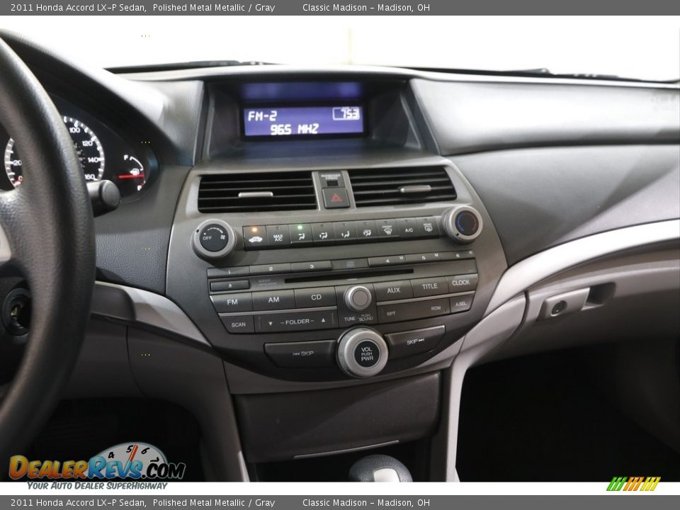 2011 Honda Accord LX-P Sedan Polished Metal Metallic / Gray Photo #9