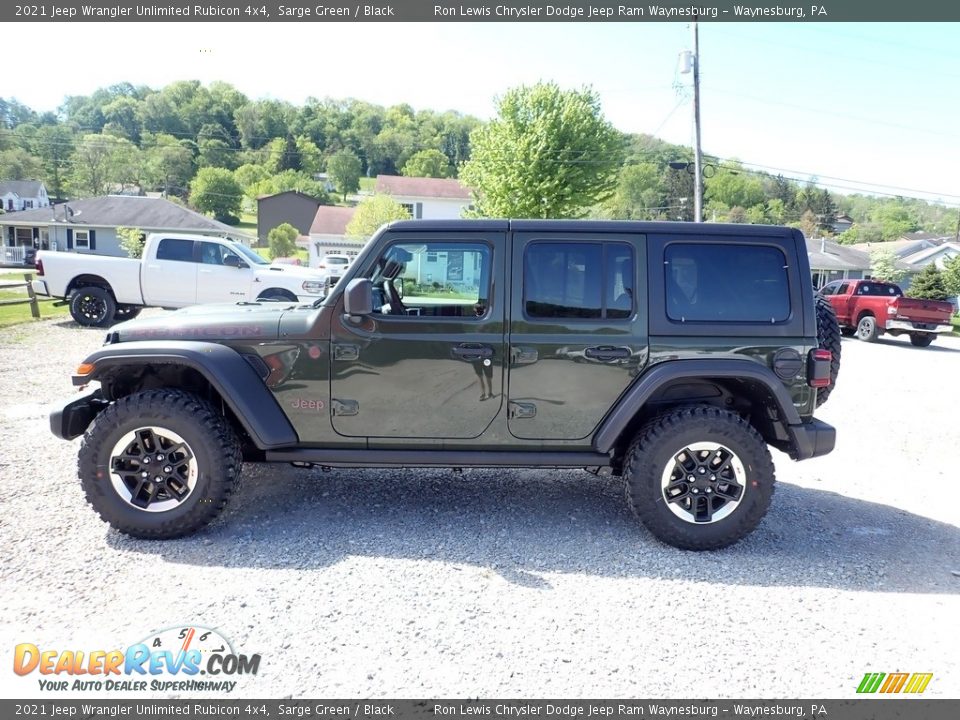 2021 Jeep Wrangler Unlimited Rubicon 4x4 Sarge Green / Black Photo #2