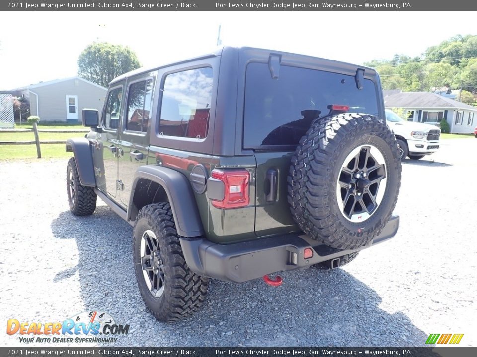 2021 Jeep Wrangler Unlimited Rubicon 4x4 Sarge Green / Black Photo #3
