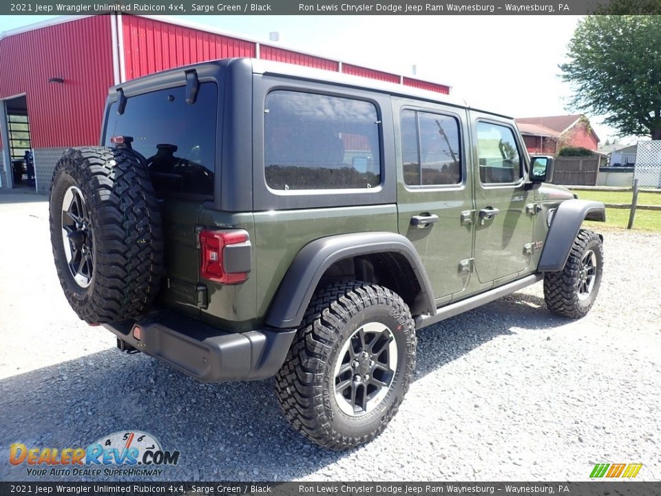 2021 Jeep Wrangler Unlimited Rubicon 4x4 Sarge Green / Black Photo #5