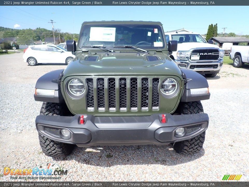 2021 Jeep Wrangler Unlimited Rubicon 4x4 Sarge Green / Black Photo #8
