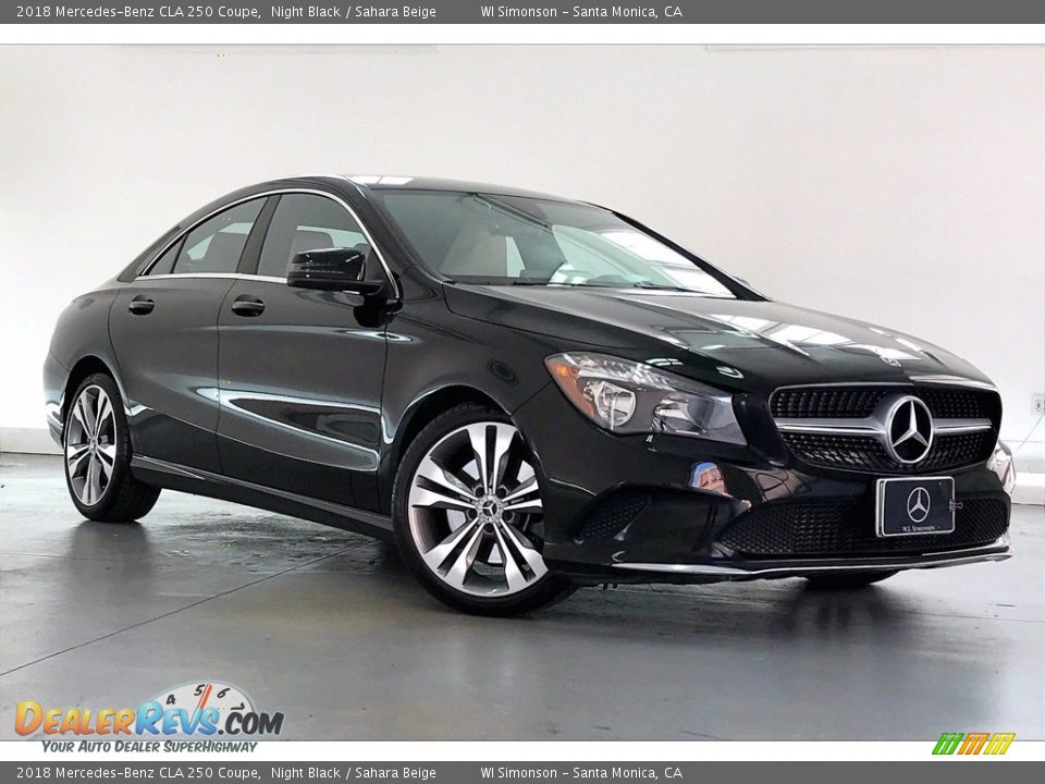 2018 Mercedes-Benz CLA 250 Coupe Night Black / Sahara Beige Photo #34