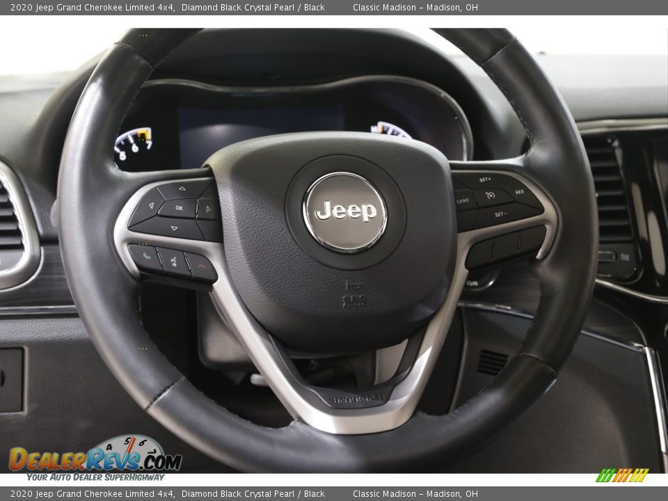2020 Jeep Grand Cherokee Limited 4x4 Diamond Black Crystal Pearl / Black Photo #7