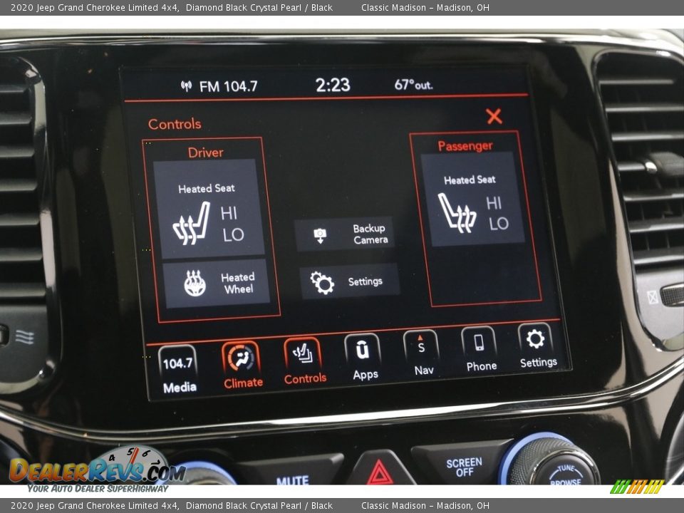 2020 Jeep Grand Cherokee Limited 4x4 Diamond Black Crystal Pearl / Black Photo #11