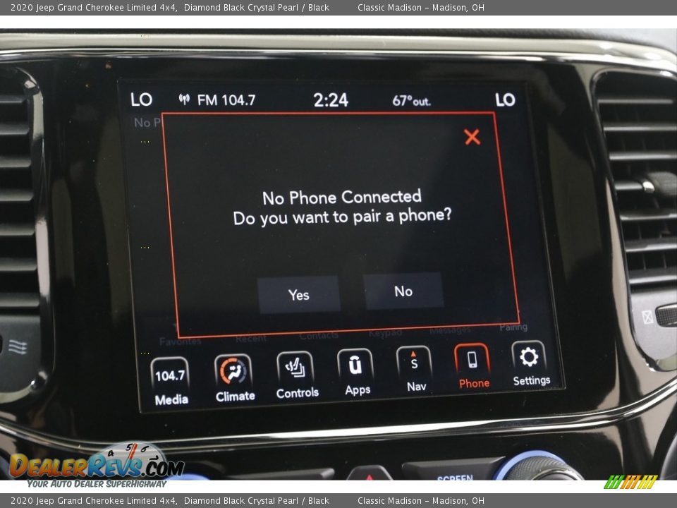 2020 Jeep Grand Cherokee Limited 4x4 Diamond Black Crystal Pearl / Black Photo #13