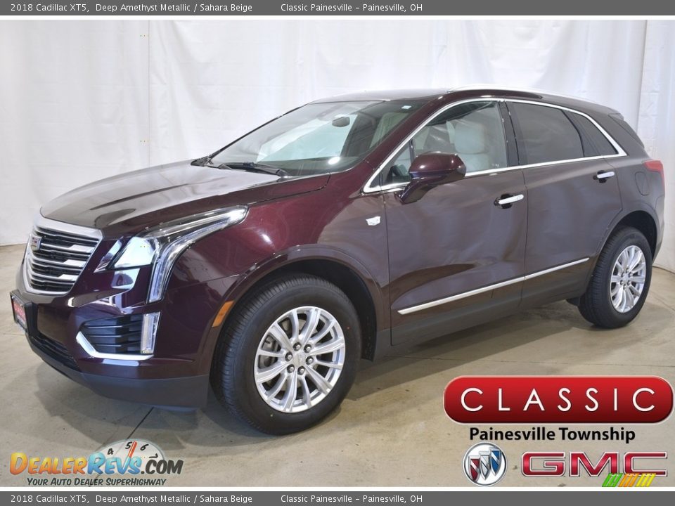 2018 Cadillac XT5 Deep Amethyst Metallic / Sahara Beige Photo #1