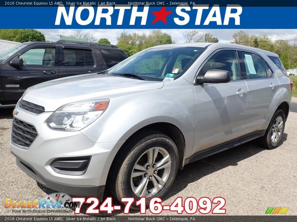 2016 Chevrolet Equinox LS AWD Silver Ice Metallic / Jet Black Photo #1