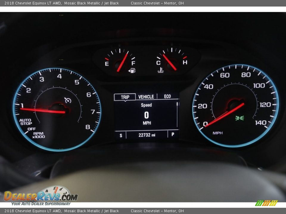 2018 Chevrolet Equinox LT AWD Mosaic Black Metallic / Jet Black Photo #8
