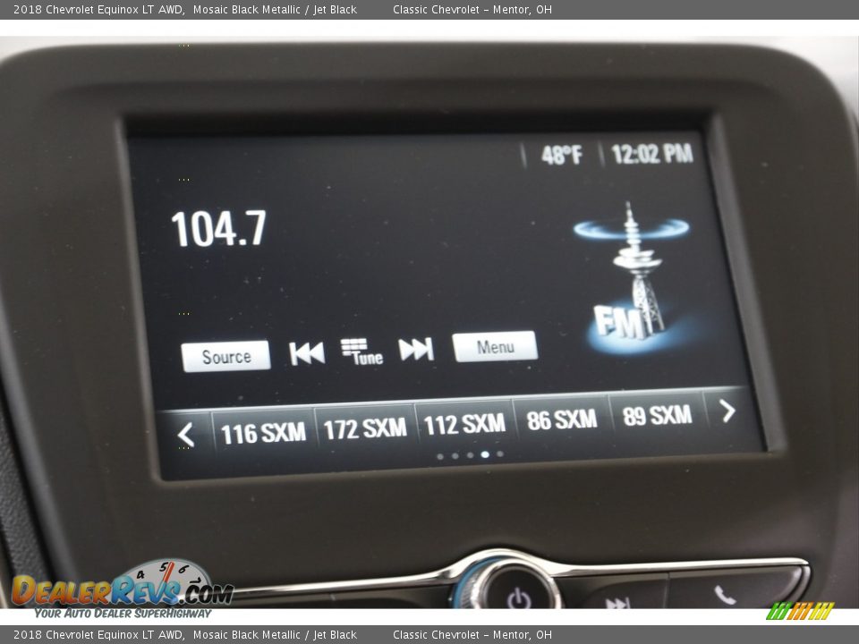 2018 Chevrolet Equinox LT AWD Mosaic Black Metallic / Jet Black Photo #10