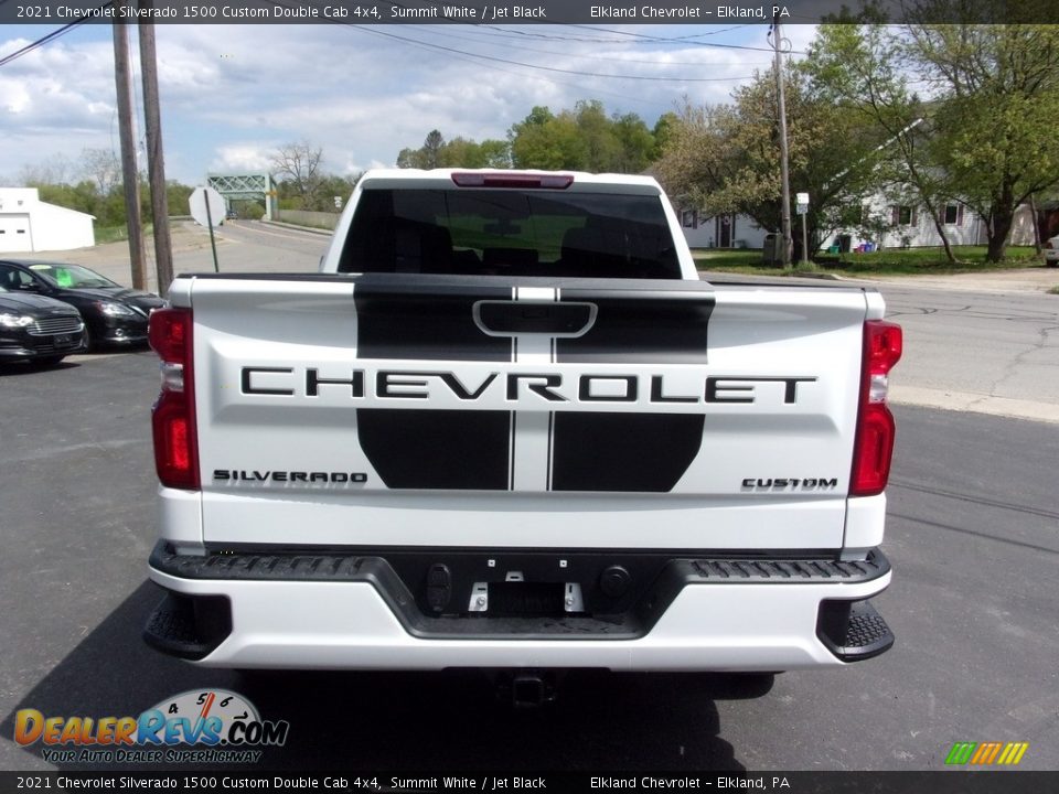 2021 Chevrolet Silverado 1500 Custom Double Cab 4x4 Summit White / Jet Black Photo #4