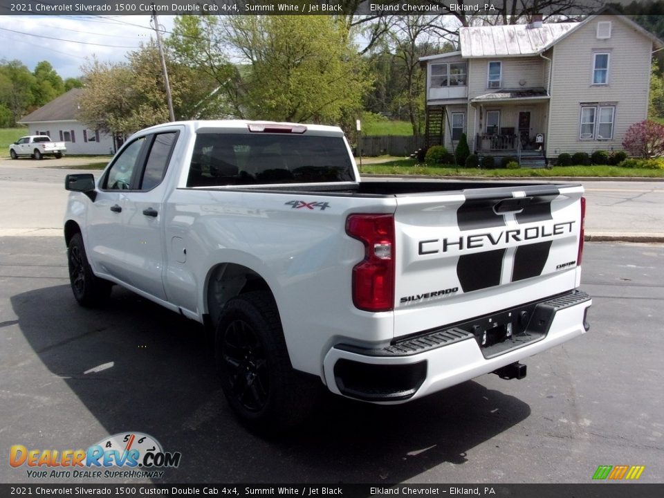 2021 Chevrolet Silverado 1500 Custom Double Cab 4x4 Summit White / Jet Black Photo #5