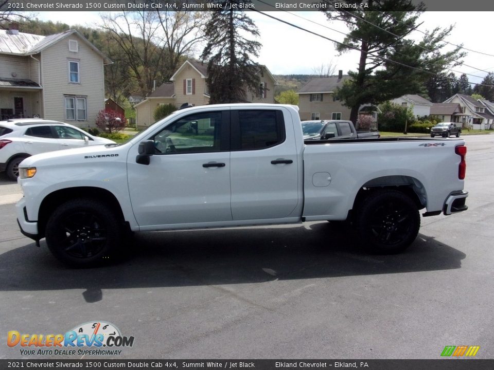 2021 Chevrolet Silverado 1500 Custom Double Cab 4x4 Summit White / Jet Black Photo #6