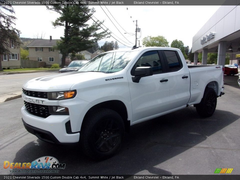 2021 Chevrolet Silverado 1500 Custom Double Cab 4x4 Summit White / Jet Black Photo #7