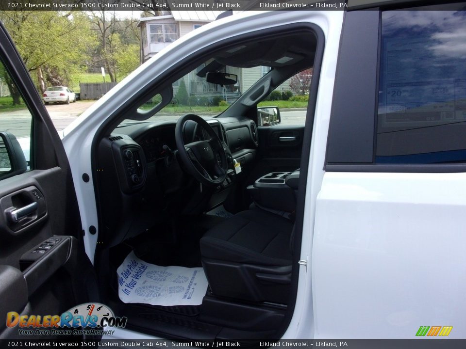 2021 Chevrolet Silverado 1500 Custom Double Cab 4x4 Summit White / Jet Black Photo #13
