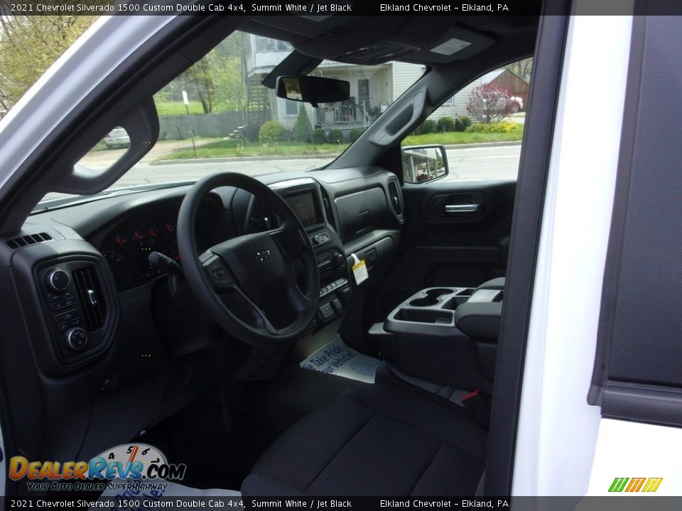 2021 Chevrolet Silverado 1500 Custom Double Cab 4x4 Summit White / Jet Black Photo #14
