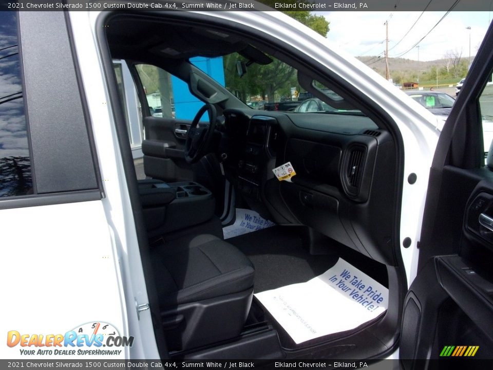 2021 Chevrolet Silverado 1500 Custom Double Cab 4x4 Summit White / Jet Black Photo #17