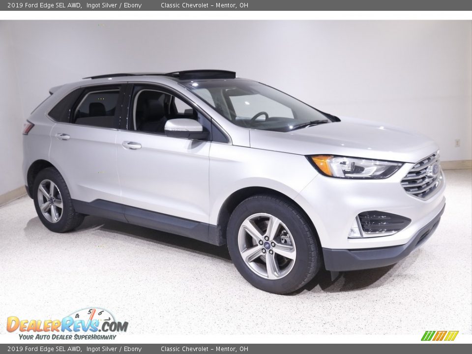 2019 Ford Edge SEL AWD Ingot Silver / Ebony Photo #1