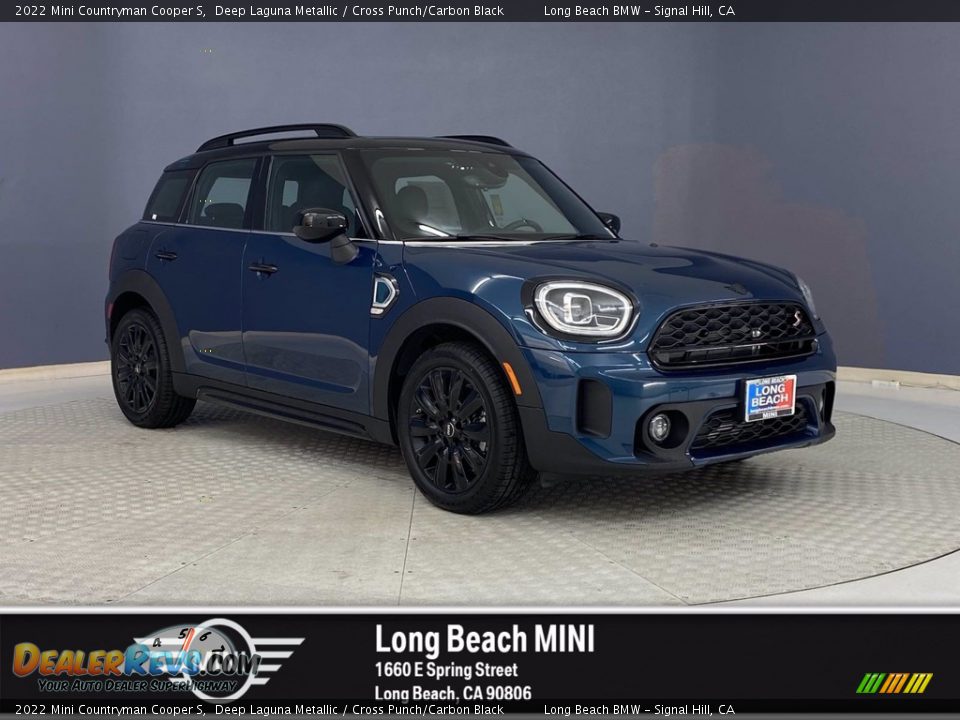 2022 Mini Countryman Cooper S Deep Laguna Metallic / Cross Punch/Carbon Black Photo #1