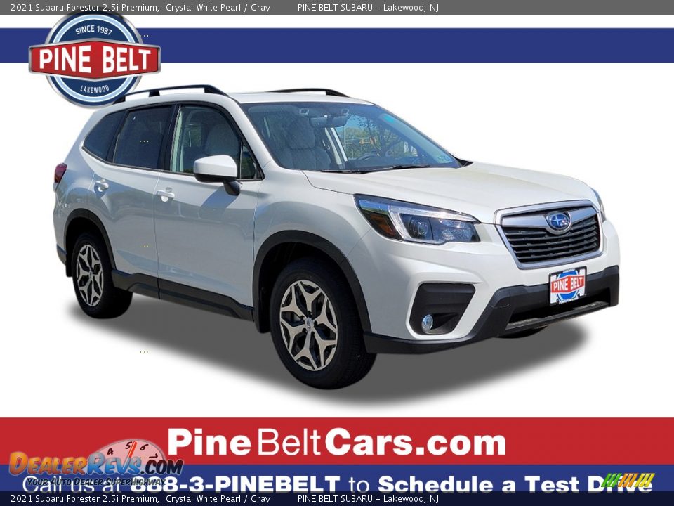 2021 Subaru Forester 2.5i Premium Crystal White Pearl / Gray Photo #1