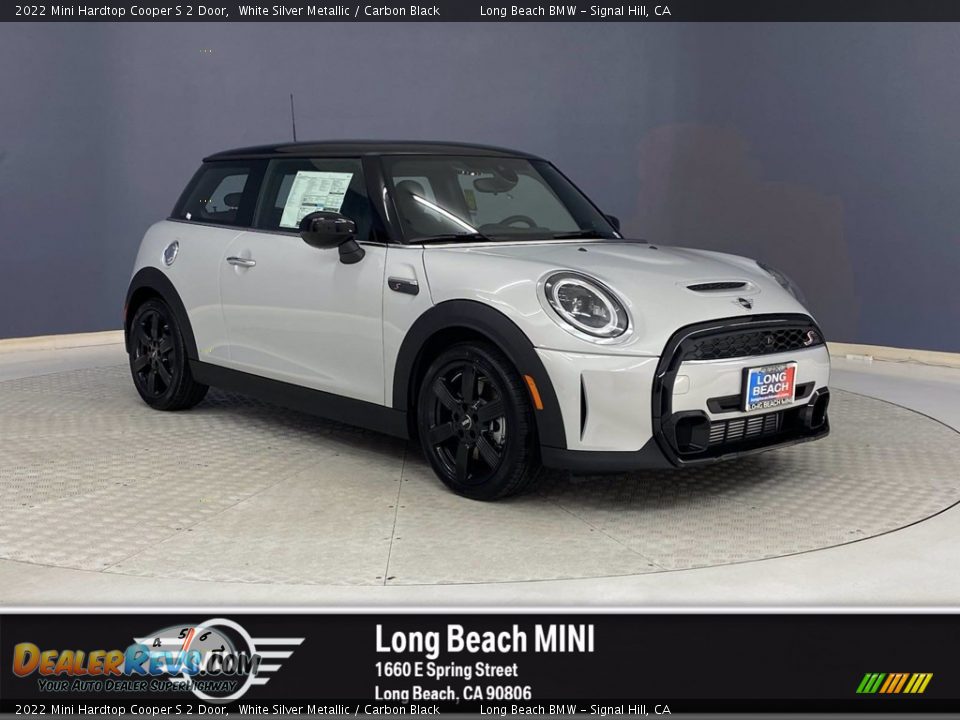 2022 Mini Hardtop Cooper S 2 Door White Silver Metallic / Carbon Black Photo #1