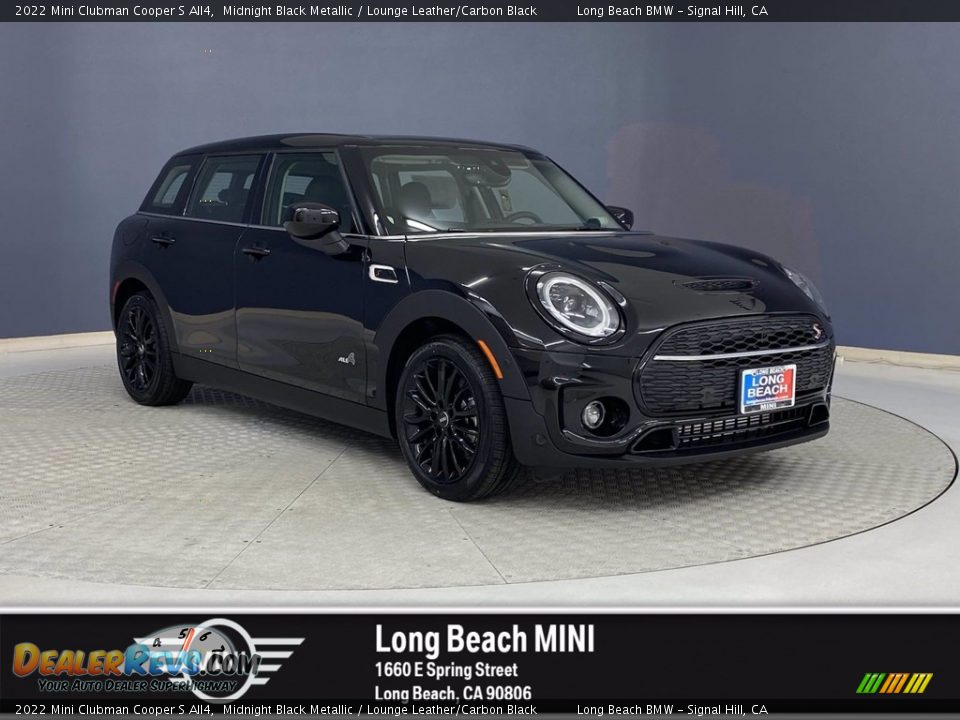 2022 Mini Clubman Cooper S All4 Midnight Black Metallic / Lounge Leather/Carbon Black Photo #1