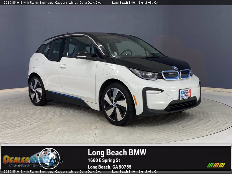 2019 BMW i3 with Range Extender Capparis White / Deka Dark Cloth Photo #1