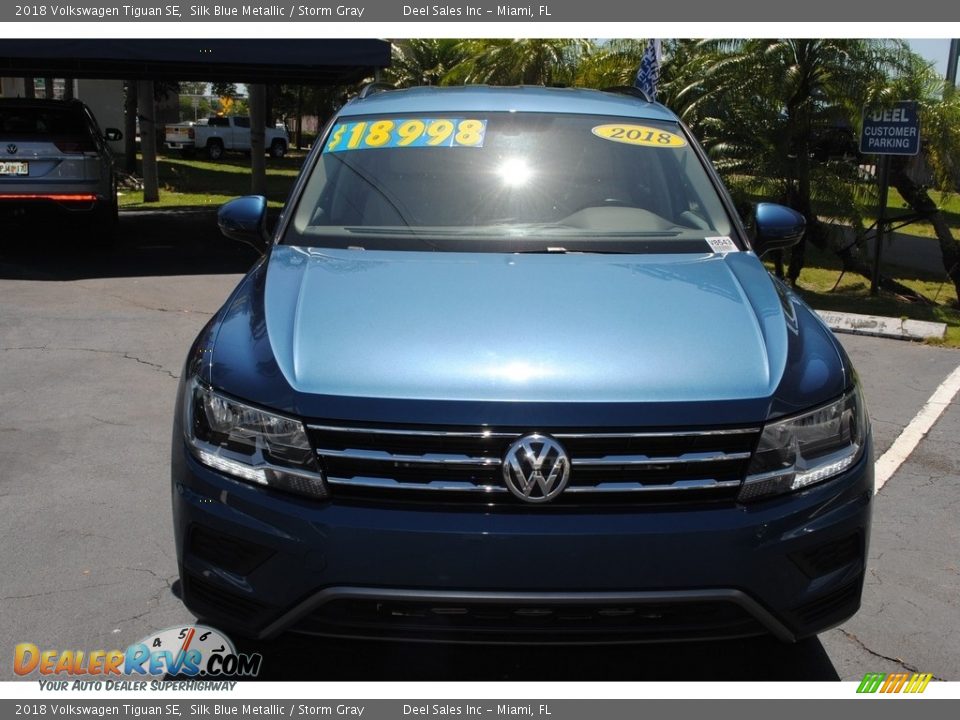 2018 Volkswagen Tiguan SE Silk Blue Metallic / Storm Gray Photo #3