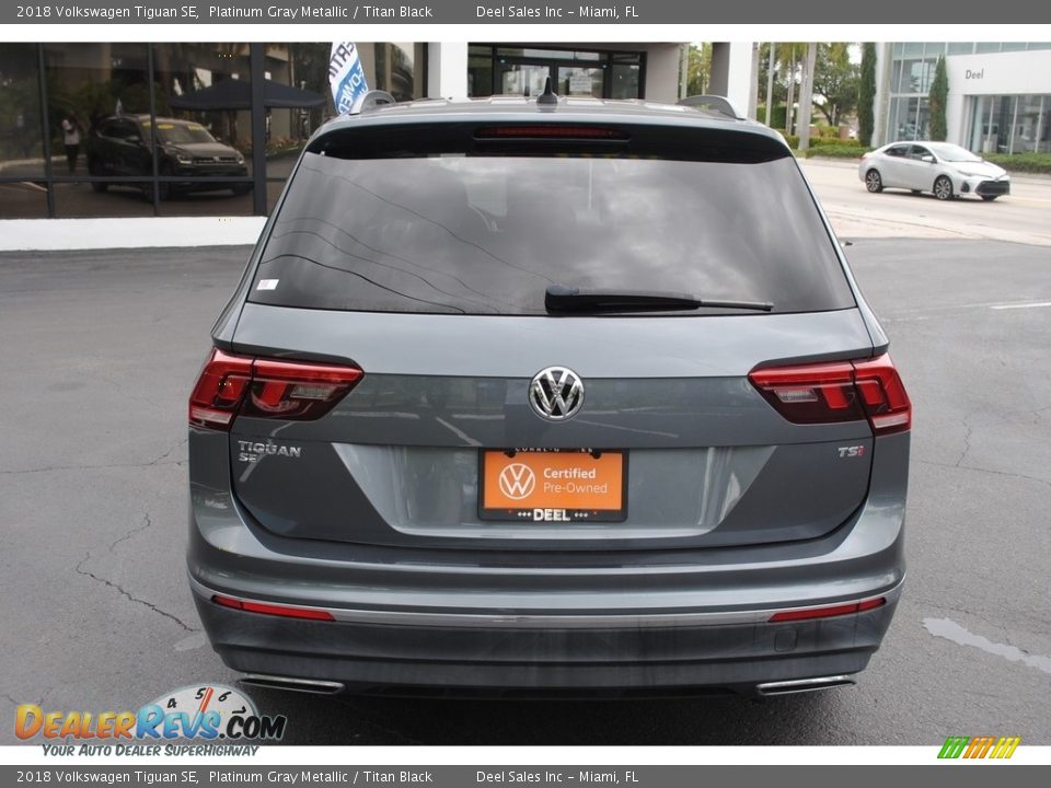 2018 Volkswagen Tiguan SE Platinum Gray Metallic / Titan Black Photo #8