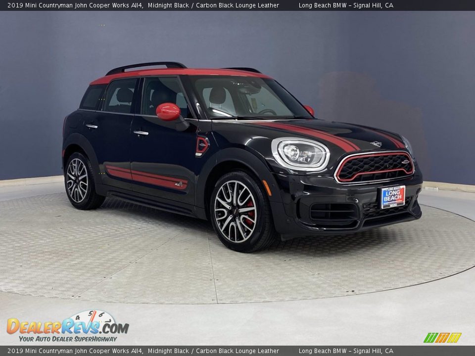 2019 Mini Countryman John Cooper Works All4 Midnight Black / Carbon Black Lounge Leather Photo #1