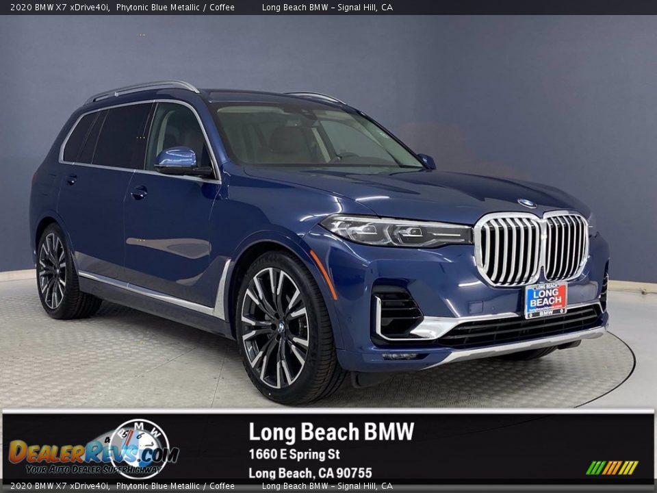 2020 BMW X7 xDrive40i Phytonic Blue Metallic / Coffee Photo #1