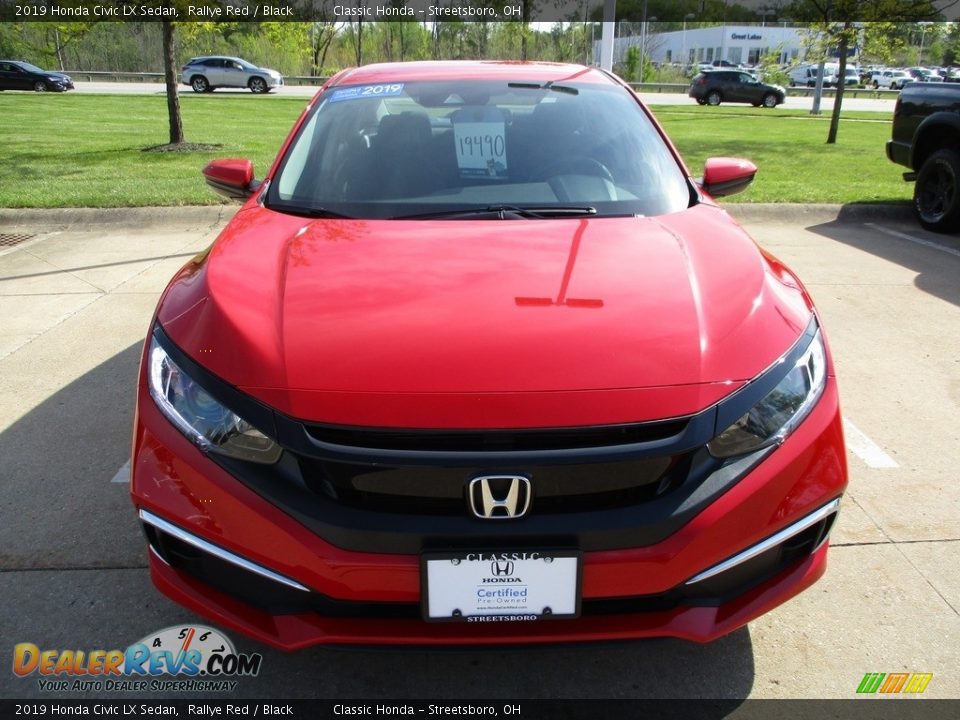 2019 Honda Civic LX Sedan Rallye Red / Black Photo #2