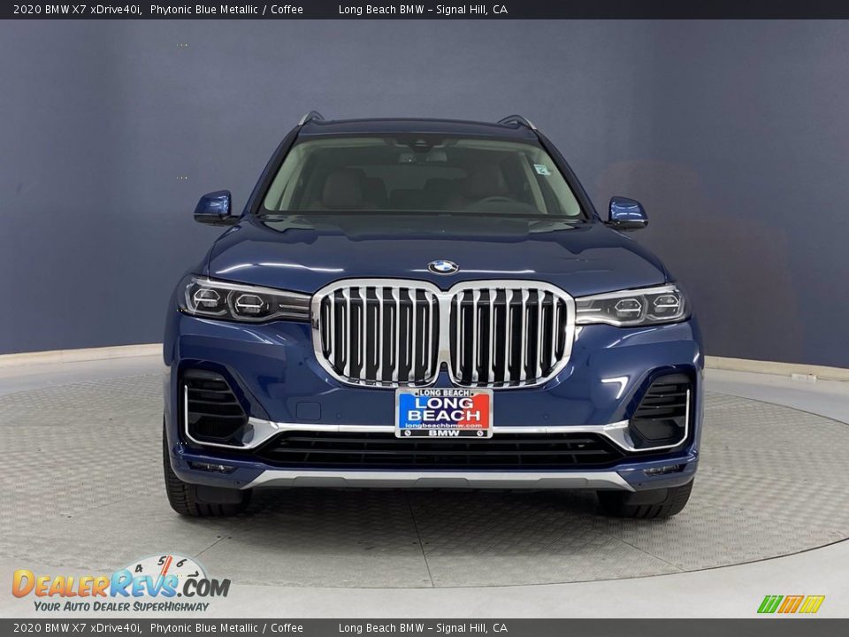 2020 BMW X7 xDrive40i Phytonic Blue Metallic / Coffee Photo #2