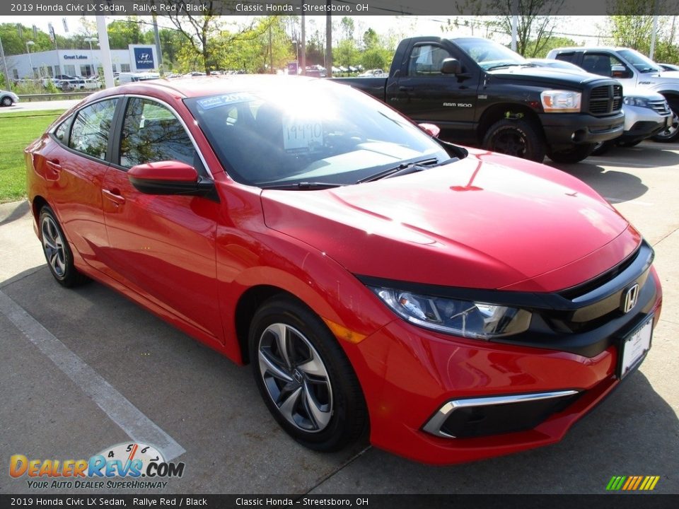 2019 Honda Civic LX Sedan Rallye Red / Black Photo #3