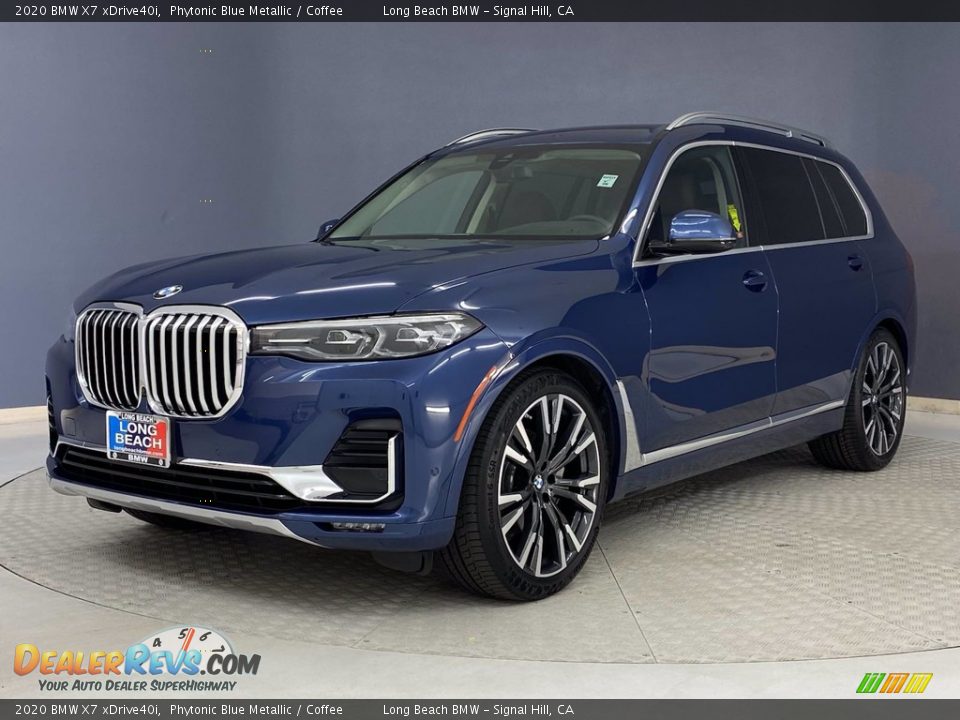 2020 BMW X7 xDrive40i Phytonic Blue Metallic / Coffee Photo #3