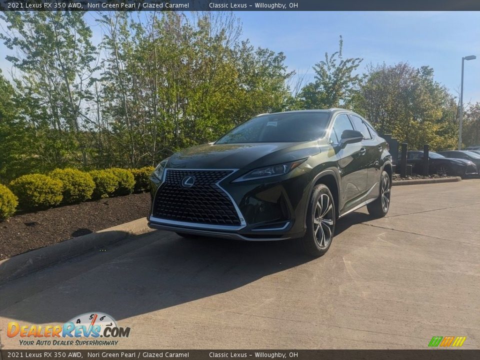 2021 Lexus RX 350 AWD Nori Green Pearl / Glazed Caramel Photo #1