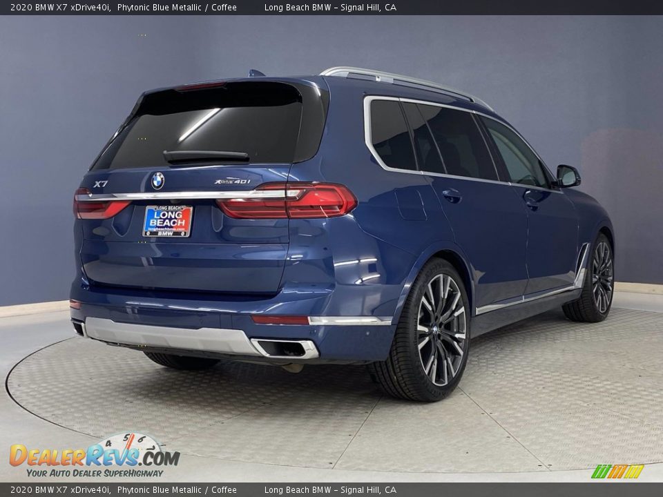2020 BMW X7 xDrive40i Phytonic Blue Metallic / Coffee Photo #5