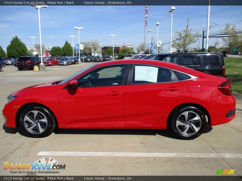 2019 Honda Civic LX Sedan Rallye Red / Black Photo #10