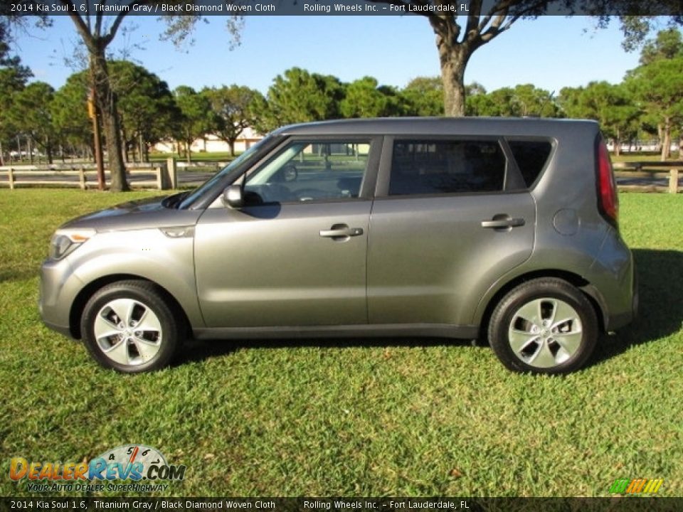 2014 Kia Soul 1.6 Titanium Gray / Black Diamond Woven Cloth Photo #11