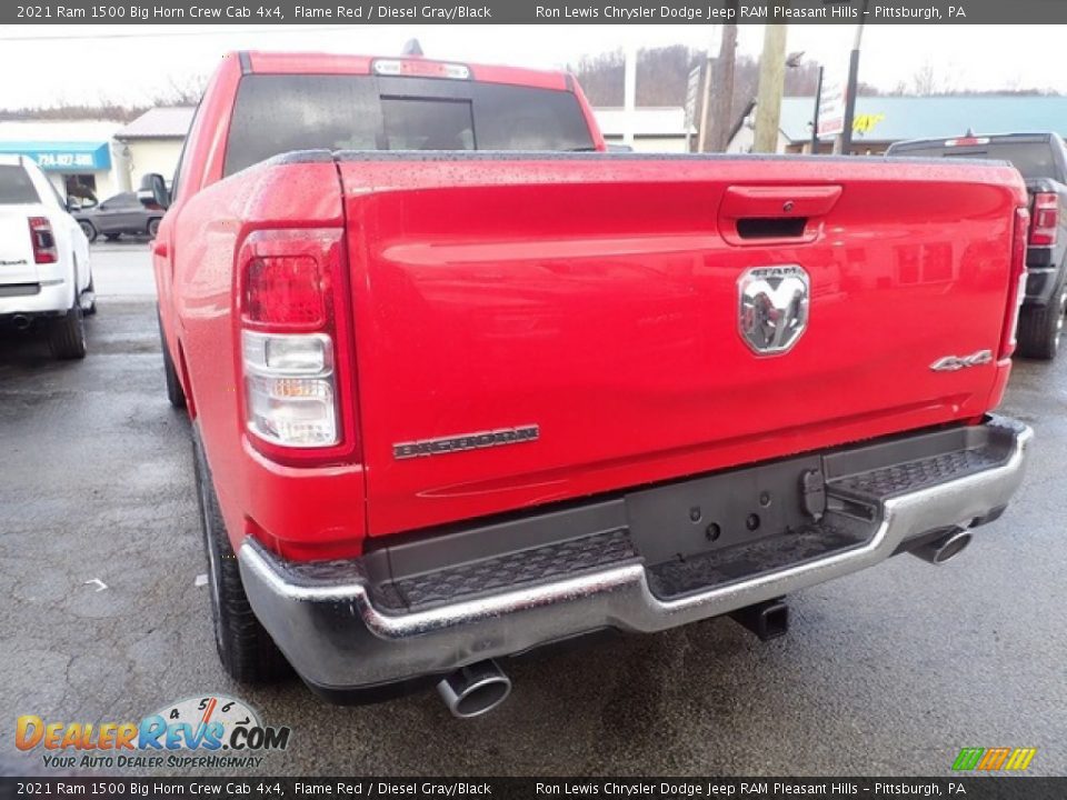 2021 Ram 1500 Big Horn Crew Cab 4x4 Flame Red / Diesel Gray/Black Photo #4