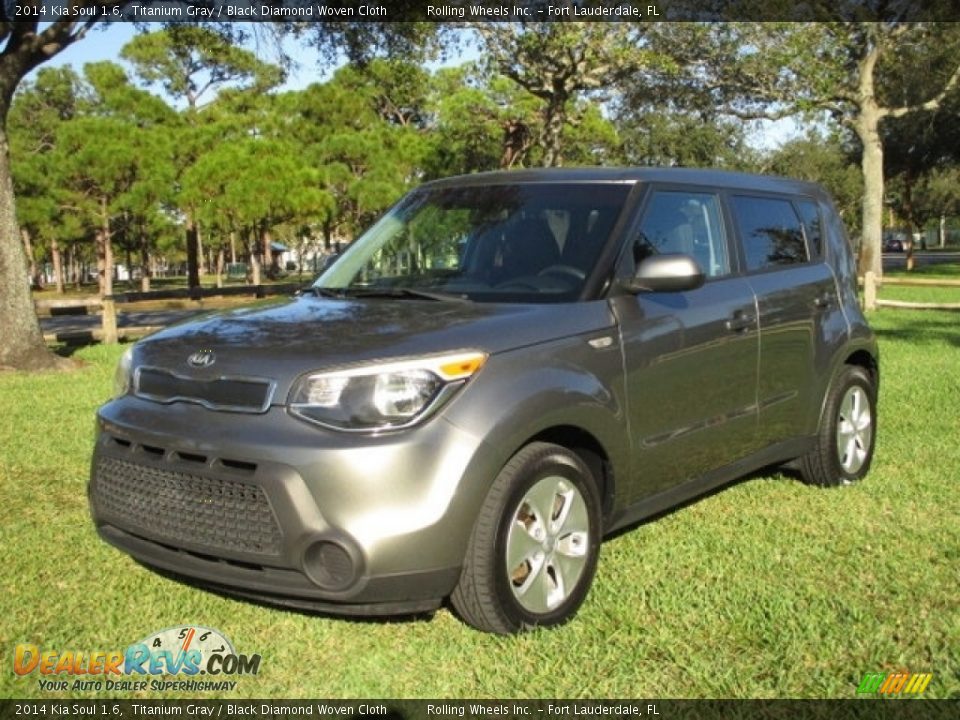 2014 Kia Soul 1.6 Titanium Gray / Black Diamond Woven Cloth Photo #13