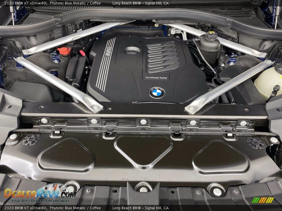 2020 BMW X7 xDrive40i Phytonic Blue Metallic / Coffee Photo #12