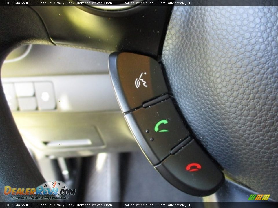 2014 Kia Soul 1.6 Titanium Gray / Black Diamond Woven Cloth Photo #14