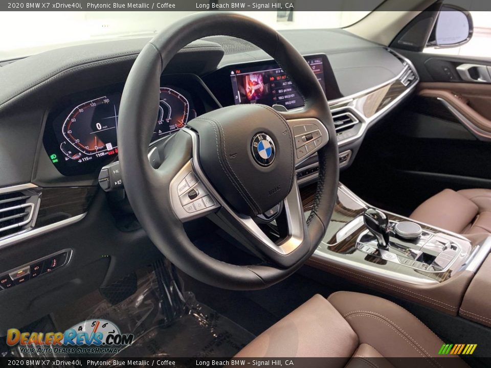 2020 BMW X7 xDrive40i Phytonic Blue Metallic / Coffee Photo #16