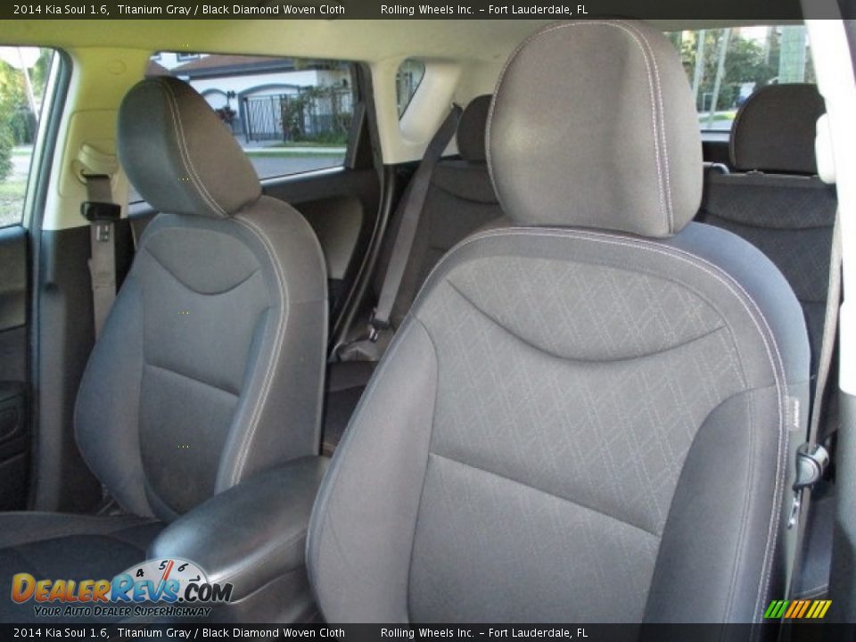 2014 Kia Soul 1.6 Titanium Gray / Black Diamond Woven Cloth Photo #22