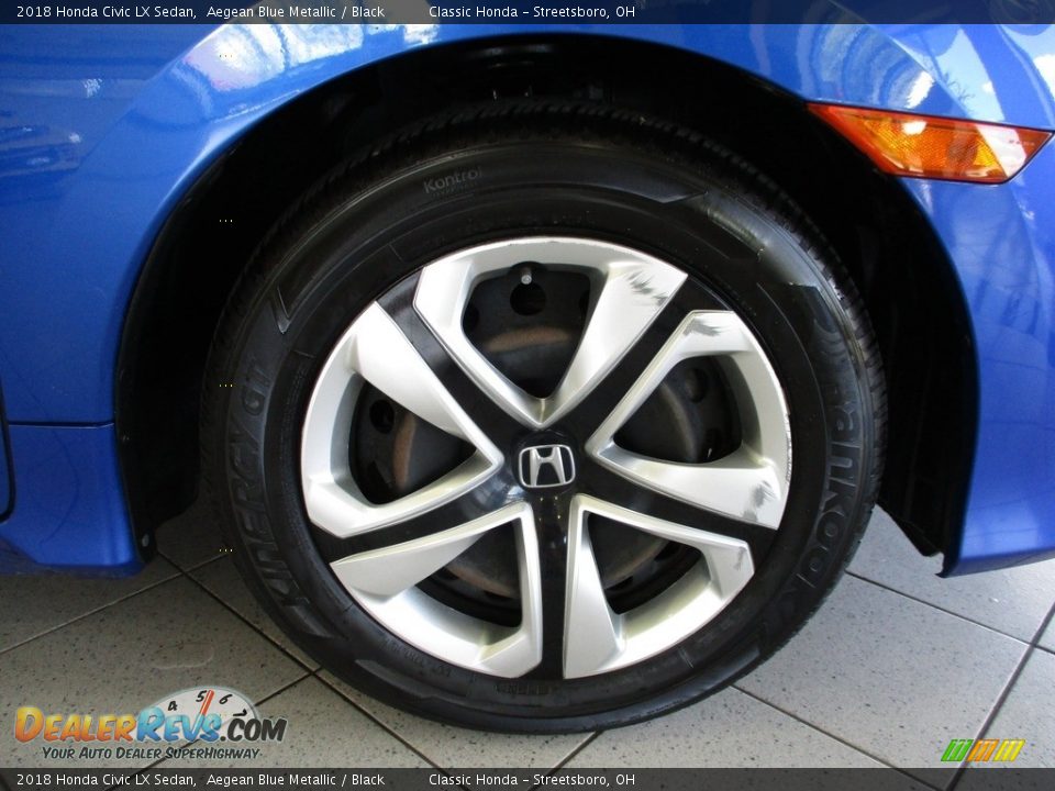 2018 Honda Civic LX Sedan Aegean Blue Metallic / Black Photo #5