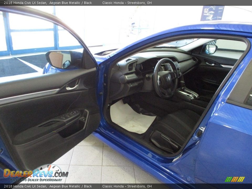 2018 Honda Civic LX Sedan Aegean Blue Metallic / Black Photo #22