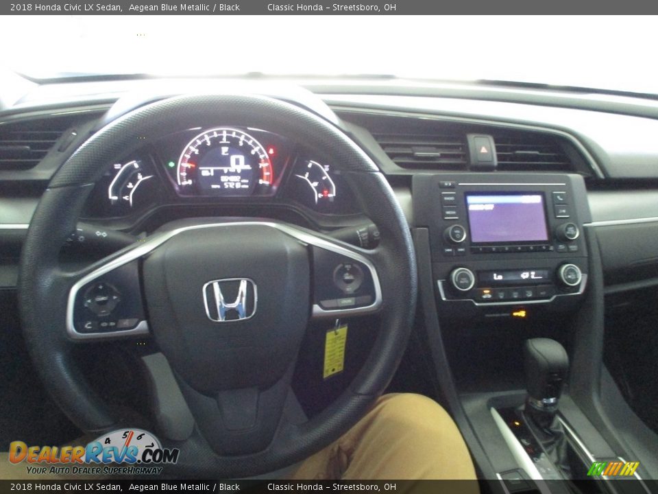 2018 Honda Civic LX Sedan Aegean Blue Metallic / Black Photo #27