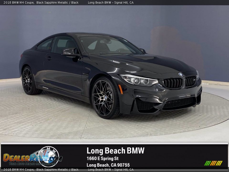 2018 BMW M4 Coupe Black Sapphire Metallic / Black Photo #1