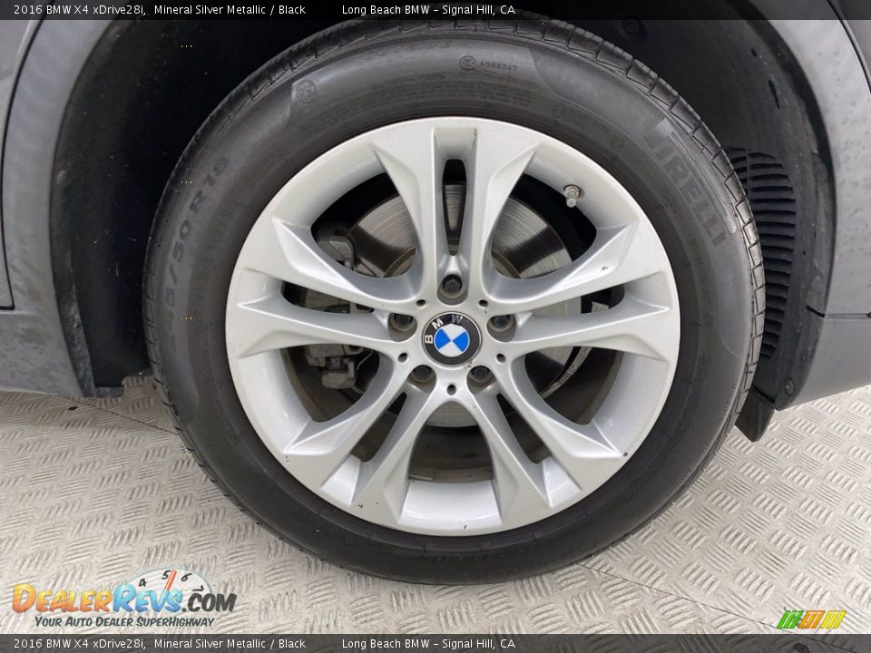 2016 BMW X4 xDrive28i Mineral Silver Metallic / Black Photo #6
